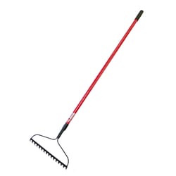 Bully Tools 66 in. 16 Tine Steel Bow Rake Fiberglass Handle