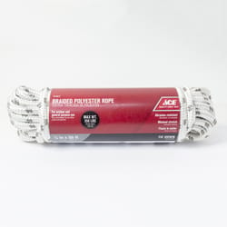 Ace 1/2 in. D X 50 in. L Gray/White Diamond Braided Poly Rope