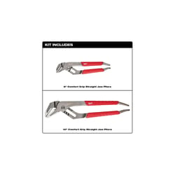Milwaukee Ream &amp; Punch 2 pc Forged Alloy Steel Straight Jaw Pliers Set