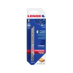 Lenox 4 in. Metal U-Shank Down Cut Jig Saw Blade 10 TPI 3 pk