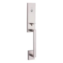 Kwikset Vancouver Satin Nickel Entry Door Knob 1-3/4 in.