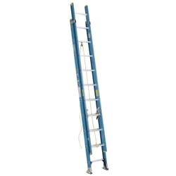 Werner 20 ft. H Fiberglass Extension Ladder Type I 250 lb. capacity