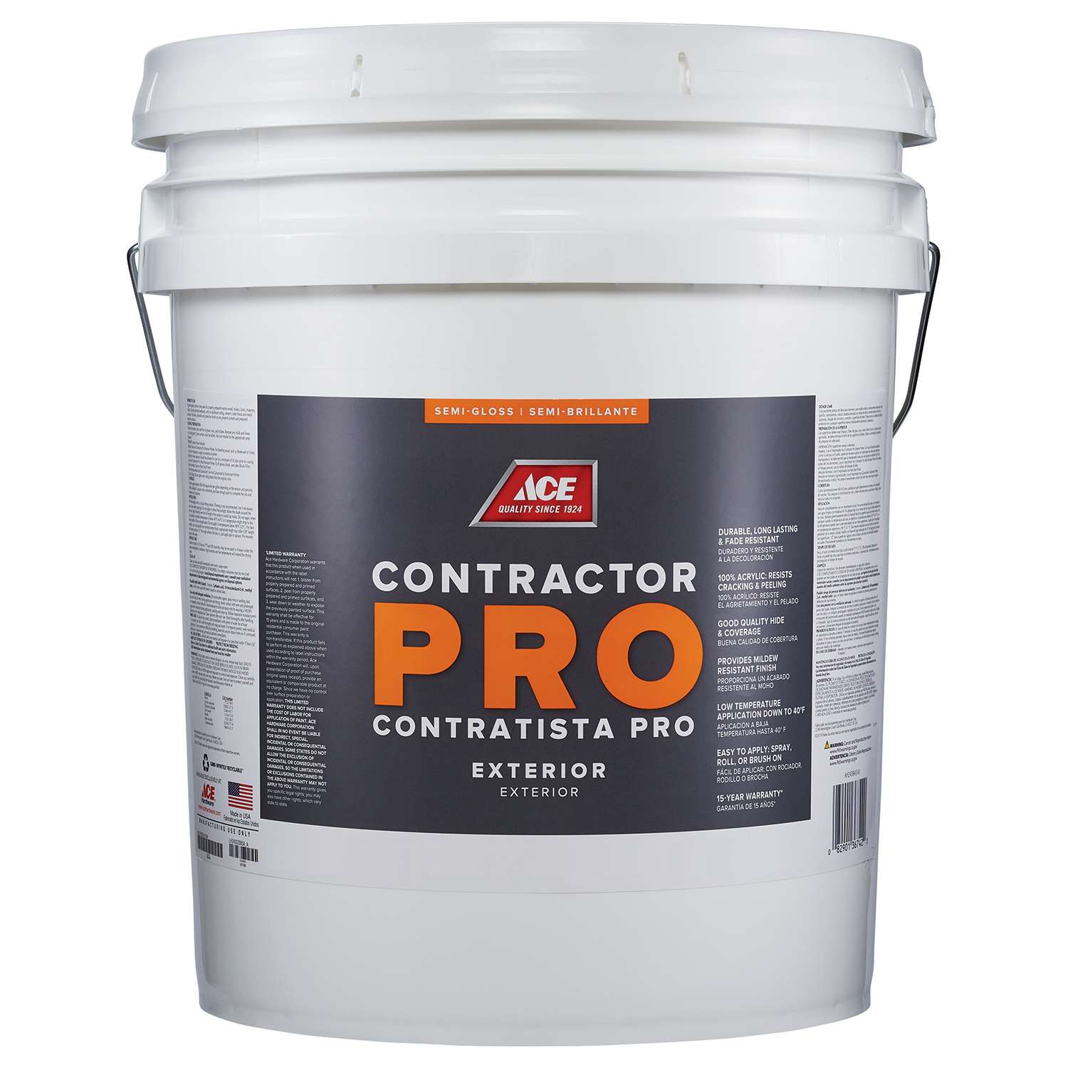 Ace Contractor Pro Semi-Gloss Tint Base Mid-Tone Base Paint Exterior 5 ...