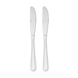 Pfaltzgraff Silver Stainless Steel Flatware Dinner Knife Set 2 pc