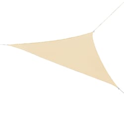 Coolaroo Polyethylene Modern Triangle Shade Sail Canopy 11.9 ft. H X 11.9 ft. W X 11.9 ft. L