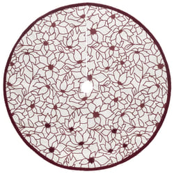 Dyno Ivory/Red Poinsettia Tree Skirt