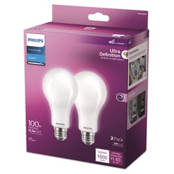 Philips Ultra Definition A21 E26 (Medium) LED Bulb Daylight 100 Watt Equivalence 2 pk