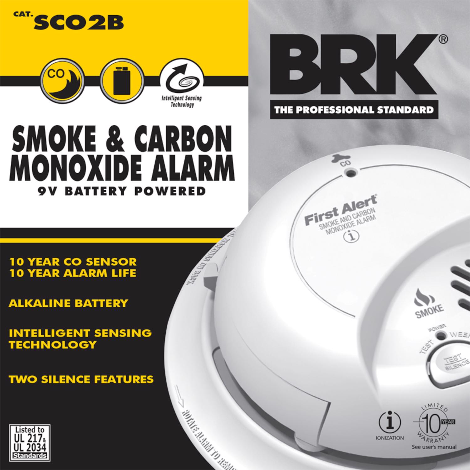 Photos - Security Sensor BRK Battery Electrochemical Smoke and Carbon Monoxide Detector SCO2B