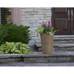 Algreen Products 24 in. H X 16 in. W X 16 in. D Plastic Plant Shelf Planter Taupe