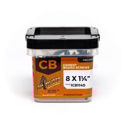 Big Timber No. 8 Sizes X 1-1/4 in. L Star Black Phosphate High/Low Cement Board Screws 161 pk