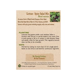 Lake Valley Seed Vegetable Seeds