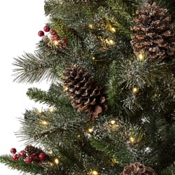 Glitzhome 4 ft. Slim LED 100 ct Classic Christmas Tree