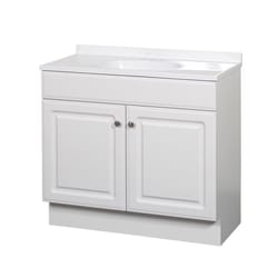 Zenna Home Single White Bathroom Vanity 36 in. W X 18 in. D X 35 in. H