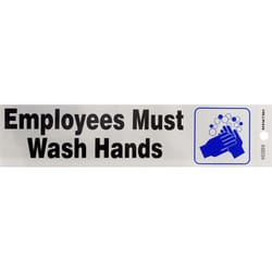 HILLMAN English Silver Health Safety Decal 2 in. H X 8 in. W