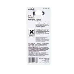 Wright 1/4 in. X 4 in. L Black Steel Eyebolt Nut Included