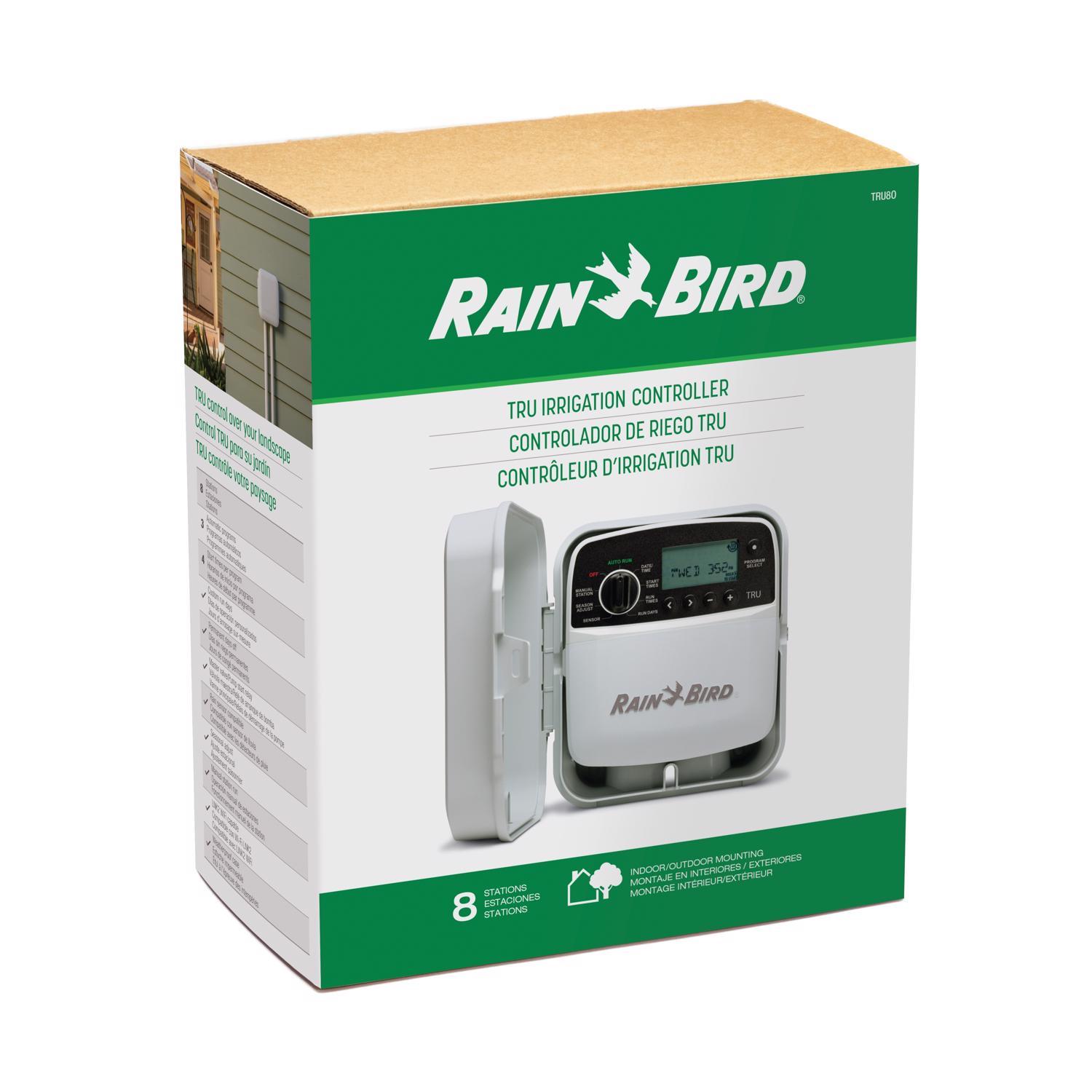 Rain Bird Programmable 8 Zone Sprinkler Timer Mfr# TRU8O