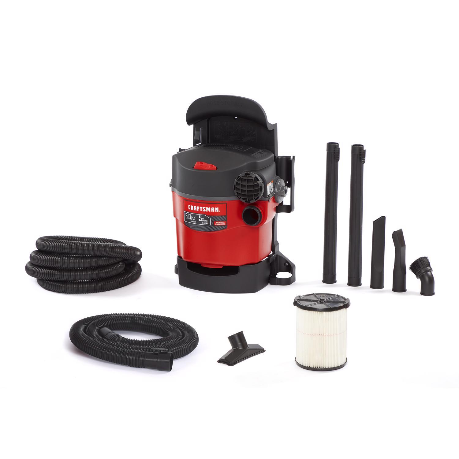 Craftsman 5 gal Corded Wet/Dry Vacuum 5 amps 120 V 5 HP Sansujyuku sansujyuku.com