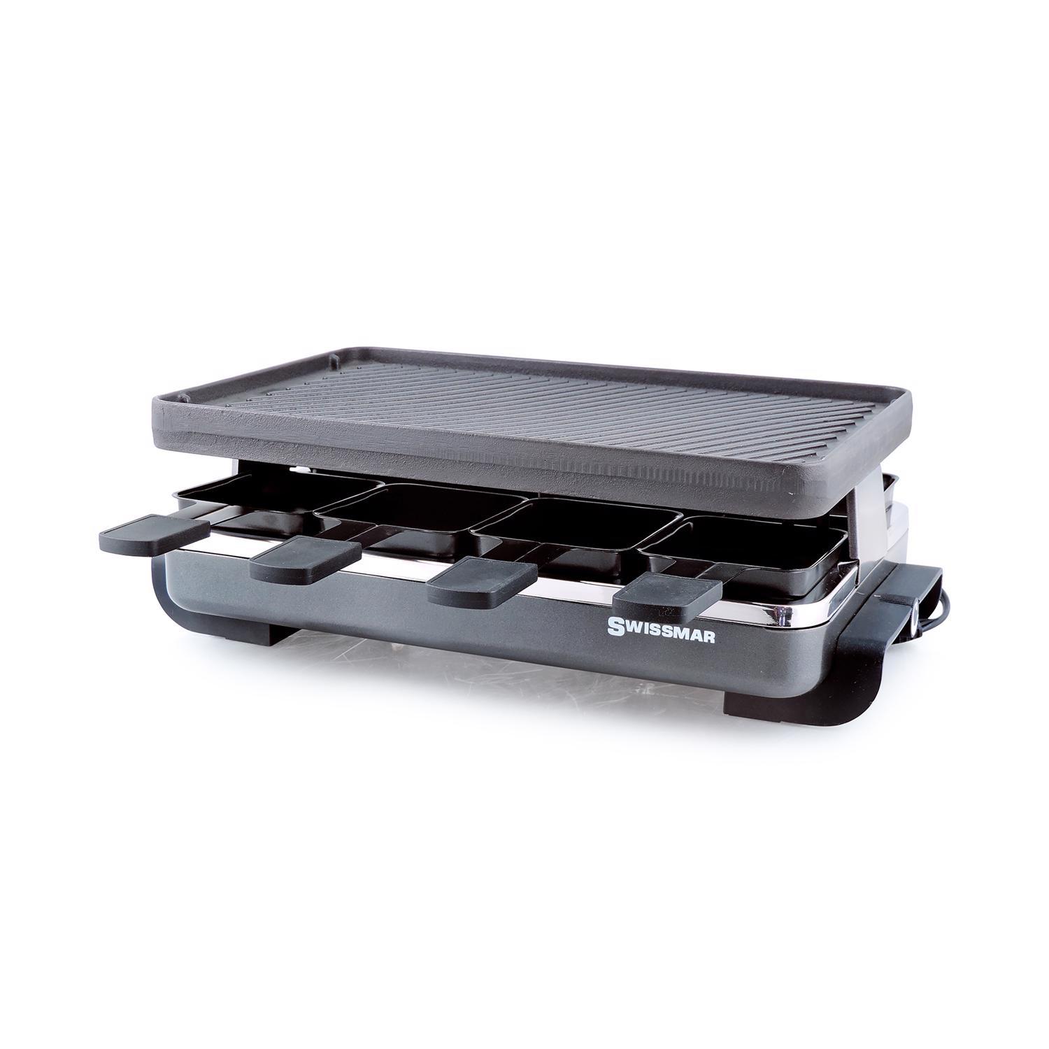 Swissmar Gray Stainless Steel Nonstick Surface Indoor Grill 156.75 sq in Sansujyuku sansujyuku.com