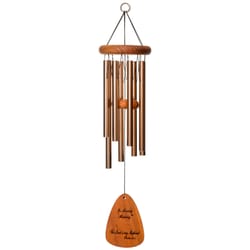 Wind River In Loving Memory Bronze Aluminum/Wood 24 in. Wind Chime