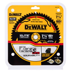 DeWalt Elite 7-1/4 in. D X 5/8 in. Carbide Tipped Circular Saw Blade 60 teeth 1 pk