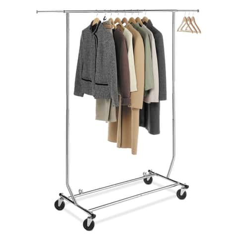 Whitmor 71.25 in. H X 51 in. W X 20 in. L Metal Adjustable Garment Rack