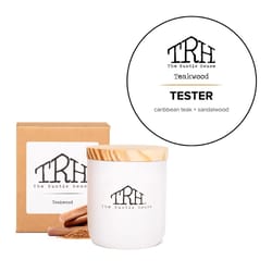 The Rustic House Tester White Teakwood Scent Candle 8 oz