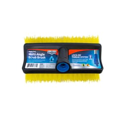 Unger 10 in. W Hard Bristle Polypropylene Handle Multi-Angle Scrub Brush