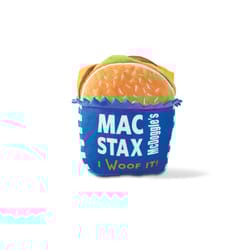 Pet Shop by Fringe Studio Wagsdale Blue/Yellow Plush McDoggle’s Mac Stax Dog Toy 1 pk