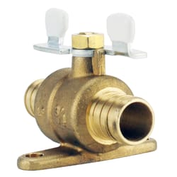 Apollo 3/4 in. Brass Crimp Ball Valve with Mounting Pad Standard Port