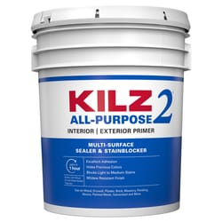 KILZ White Flat Water-Based Acrylic Stain Blocking Primer 5 gal