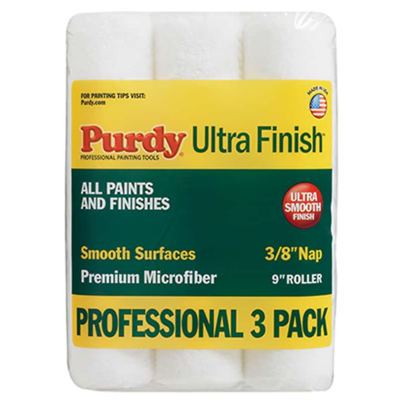 Purdy Ultra Finish Microfiber 9 in. W X 3/8 in. S Regular Paint Roller
