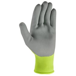 Wells Lamont Men's Indoor/Outdoor Hi-Viz Work Gloves Gray/Yellow L 1 pair