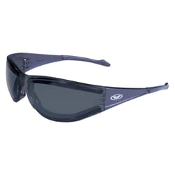 Global Vision Full Throttle Plus Anti-Fog One Piece Lens Safety Sunglasses Smoke Lens Black Frame 1