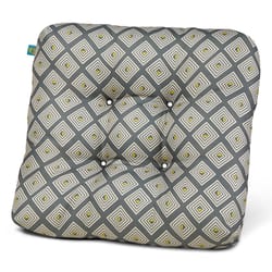 Duck Covers Gray Moonstone Mosaic Polyester Seat Cushion 5 in. H X 19 in. W X 19 in. L