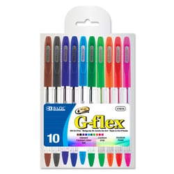 Bazic Products G-flex Assorted Oil Gel Pen 10 pk