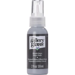 Gallery Glass Black Onyx Craft Paint Exterior and Interior 2 oz
