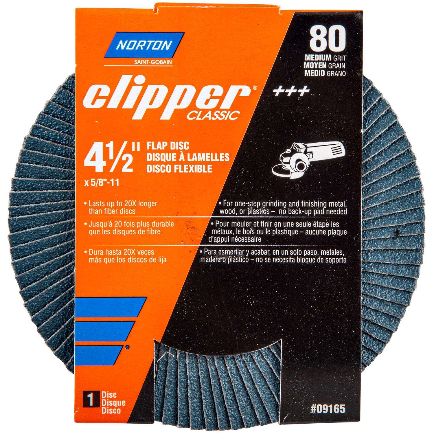 Norton Clipper 41/2 in. D X 5/811 in. Zirconia Alumina/XWt Cotton
