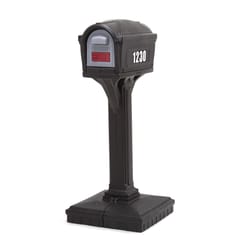Simplay3 Polymer Post Mount Black Mailbox And Post