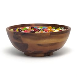 Lipper International Natural Rubberwood Footed Flared Bowl 7 in. D 1 pc