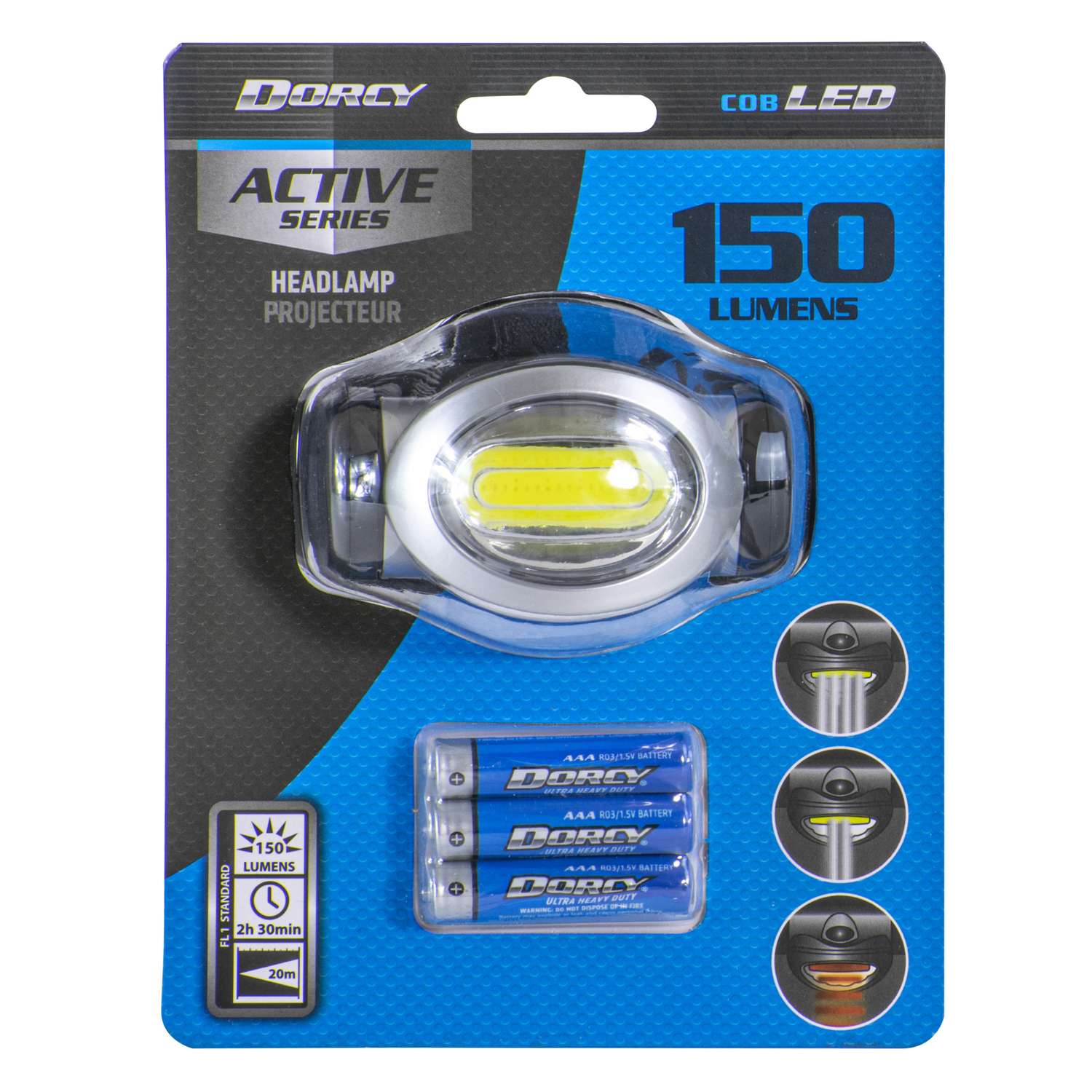 Dorcy 150 lm Black LED Headlight AAA Battery Ace Hardware