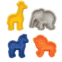 Harold Import Assorted Plastic Animal Shaped Cookie Cutter Set