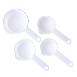 Chef Craft 1/4 1/3 1/2 1 cups Plastic White Measuring Cup