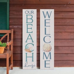 P Graham Dunn Multicolored Wood 47 in. H Our Beach House Porch Sign