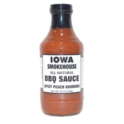 IOWA SMOKEHOUSE Spicy Peach Bourbon BBQ Sauce 19 oz