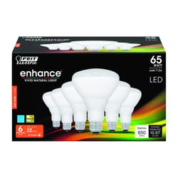 Feit Enhance BR30 E26 (Medium) LED Bulb Soft White 65 Watt Equivalence 6 pk