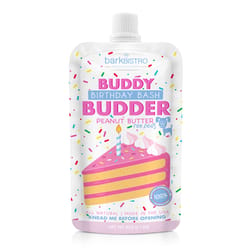 Buddy Budder Barkbistro Birthday Bash Grain Free Peanut Butter For Dogs 4 oz 1 pk