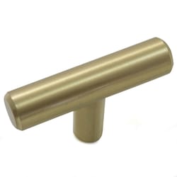 Laurey Melrose T-Shape Cabinet Knob 10 mm D 32 mm Satin Brass 1 pk