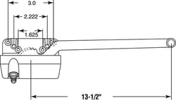 Prime-Line Bronze Steel Right Single-Arm Casement Window Operator For Truth