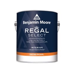 Benjamin Moore Regal Select Satin/Pearl White Interior Latex Wall Paint Interior 1 gal