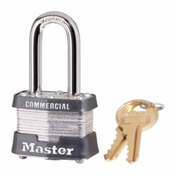 Master Lock 1-9/16 in. W Steel Pin Tumbler Exterior Padlock